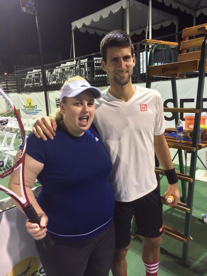 Rebel Wilson partners with Novak Djokovic - Tennis Lessons - North ...